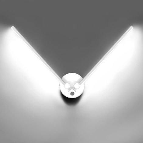 Indoor LED wall light with switch, 10W, adjustable and swiveling bedside lamp. White light (6000K - 6500K). (1/5)