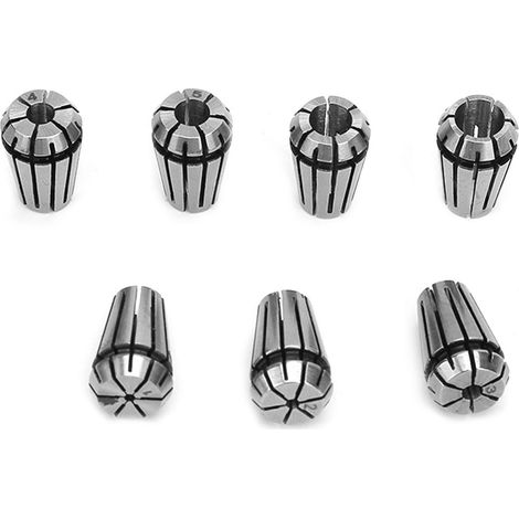 Ensemble de 7 tiges d'extension pour porte-arbre moteur ER11 de 5 mm et de pinces à ressort ER11 de 1 à 7 mm (1/5)