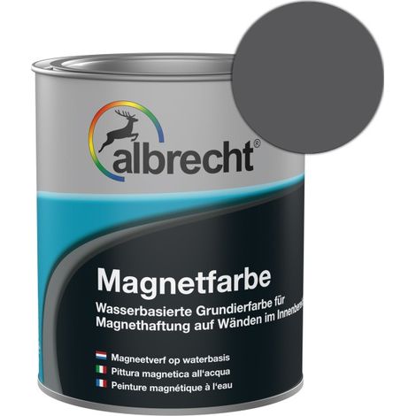 Albrecht Magnetfarbe 750 ml dunkelgrau matt magnethaftend Tafel Wand Innen (1/2)
