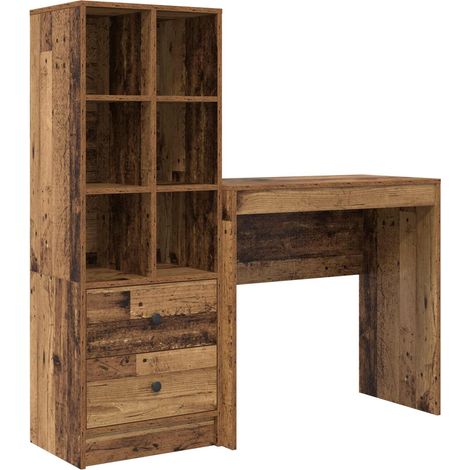 Maison Exclusive - Schreibtisch mit Schubladen mit Regal 2 pcs Al