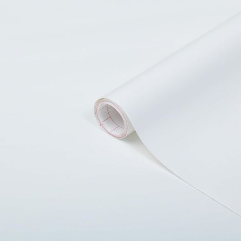 film adhésif pour meuble décoratif Blanc 67,5 cm x 2 m – film adhésif décoratif meubles facile d'entretien pour cuisine, armoire, table et rebord de fenêtre – moderne & durable (1/5)
