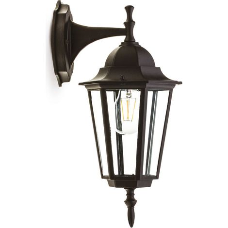 Retro Außenwandleuchte, unten, schwarz, 1xE27 50W, LO4102 IP54, Kobi (1/5)