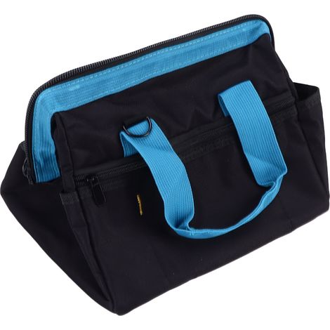 Werkzeugtasche aus Segeltuch mit großer Öffnung, Schultergurt und Aufbewahrungstasche für Elektriker und Schreiner, 14 Zoll (1/5)