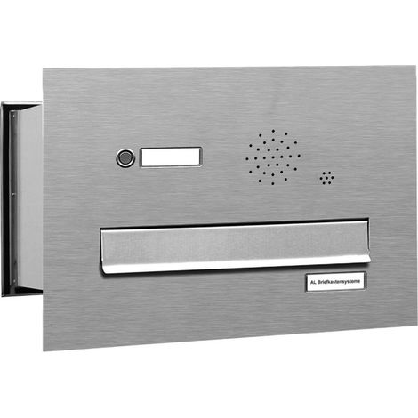1er V2A Edelstahl Briefkastenanlage Mauerdurchwurf Klingel (1/5)