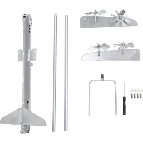 Girouette en fer forgé en forme d'avion pour jardin, pelouse, terrasse, ferme, cour, décoration extérieure (1/5)