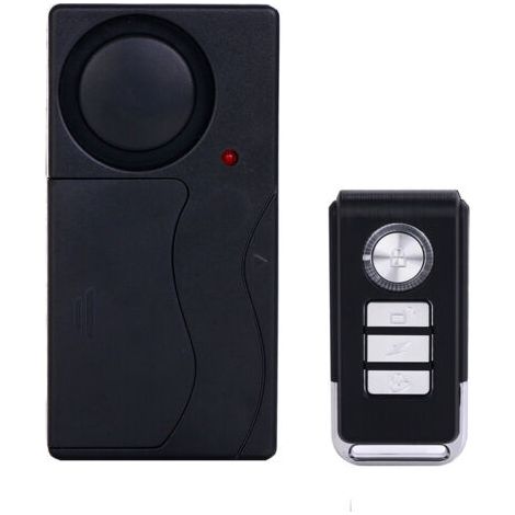 QORVA-Alarme de vibration sans fil, alarme antivol antivol pour vélo/vélo/moto/voiture/véhicules/porte/fenêtre, 110db super fort (télécommande incluse)