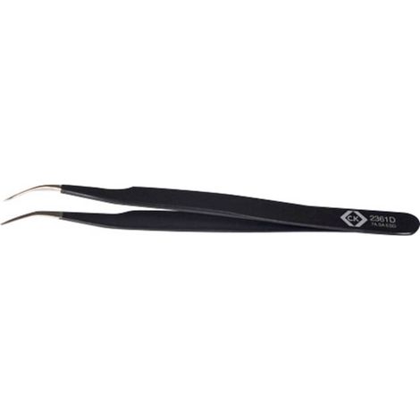 C.K T2361D antistatique (ESD) Pince brucelle ESD 7a SA-ESD pointue, courbée, fine 120 mm Y630621