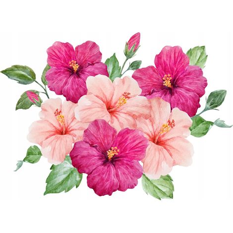 Set di adesivi decorativi per bambini - Ibisco S (1/2)