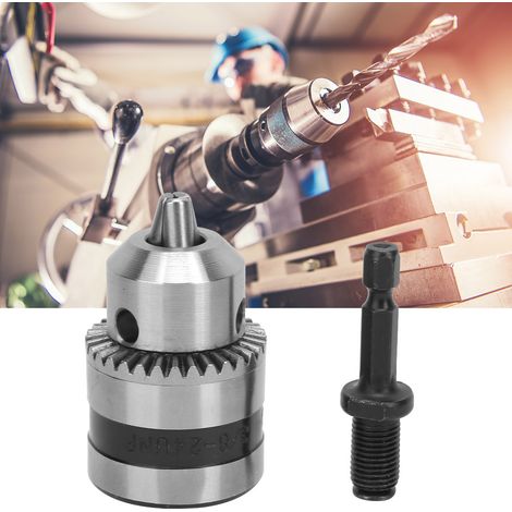 Mandrin de perceuse à clé légère 1.5-10mm 3/8-24UNF + Tige d'extension à tête hexagonale 1/4 filetage 3/8 (1/5)