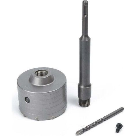 ALOVEZ Scie Cloche à Béton 130 mm avec Tige SDS Plus 220 mm Pour Ciment, Brique, Pierre, Mur, Béton Autonivelant (1/4)