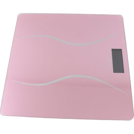 Pèse-personne numérique électronique 180 kg 400 lb écran LCD rétroéclairé ultra-mince en verre trempé pour salle de bain démarrage automatique (1/5)