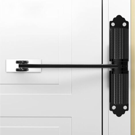 Amortisseur de fermeture automatique pour portes extérieures – Réglage précis de la force de fermeture par levier à ressort – Convient aux portes de jardin, d’entrée, de terrasse, de bureau et de cham (1/5)
