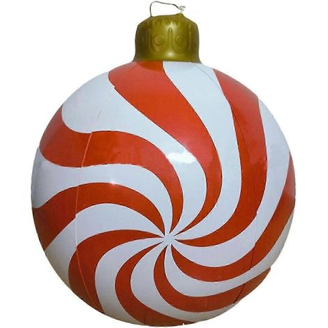 Boule de Noël gonflable en PVC de 60 cm, idéale pour les fêtes et les cadeaux de Noël. (1/5)