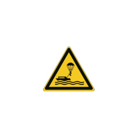 Cartelli ISO 7010 "Pericolo parasailing" - W063 - Numero Pezzi: 10 pezzi - Misura: 50mm x 50mm