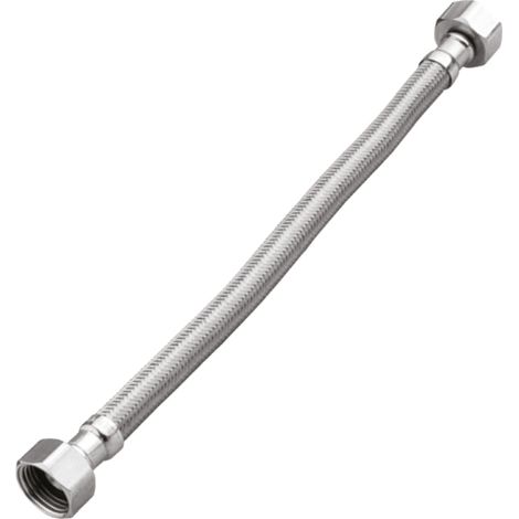 Tuyau de raccordement à l'eau 15/15 – 120 cm - Haute pression - Résistant à la corrosion - Souple