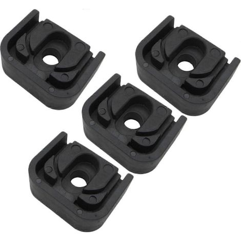 Lot de 4 supports en caoutchouc pour climatiseur central, amortisseurs de chocs, fixations et embouts en caoutchouc pour support de vérin. (1/5)