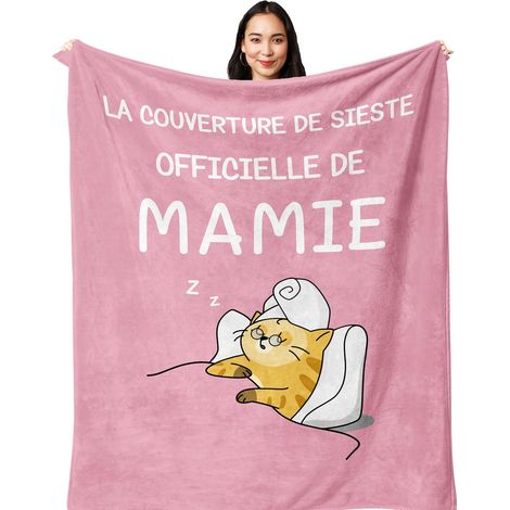 Cadeau Mamie Anniversaire, Idee Cadeau Grand Mere/Super Mamie, Cadeaux Fete des Grand Mere/Mères/Noël Couverture 130x150CM (1/5)