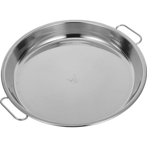 Runde 32 cm Edelstahl-Auflaufform mit ergonomischen Griffen (304) (1/5)