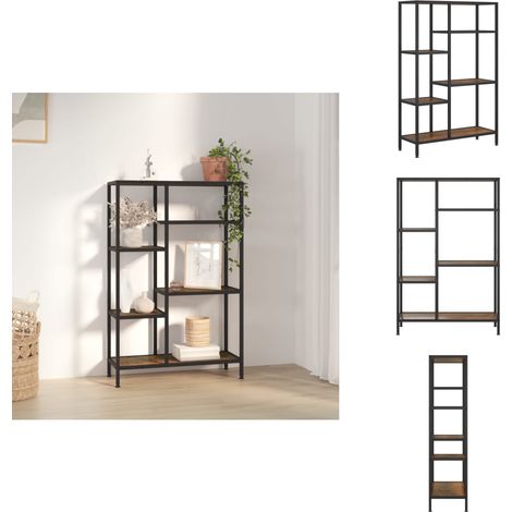 Bücherregal 80x30x120 cm Stahl und Holzwerkstoff - Bücherregal - Regal - Etagenregal - Aufbewahrung - Dekoration (1/5)
