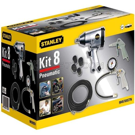 STANLEY 8 KIT DE ACCESORIOS NEUMÁTICOS COMPRESOR AIRE LLAVE (1/5)
