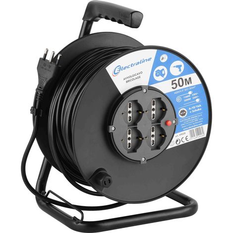 Avvolgicavo Domestico con Cavaletto 50 m Electraline (1/4)