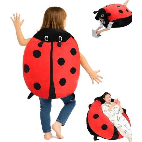 Coussin Coccinelle Portable 60 cm – Coussin Insecte Géant 23,6 Pouces pour Canapé, Lit, Chambre d'Enfant et Déco (1/5)