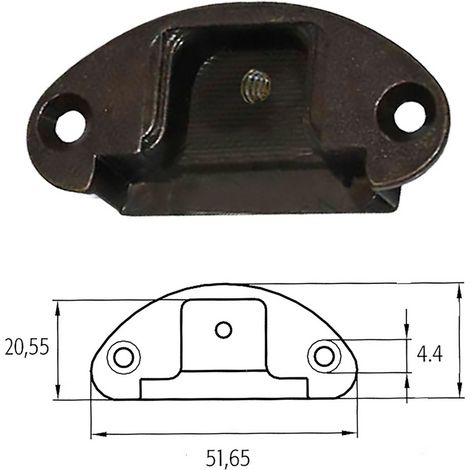 50PZ BASETTA PER CERNIERE MOBILI 'A0069' oro