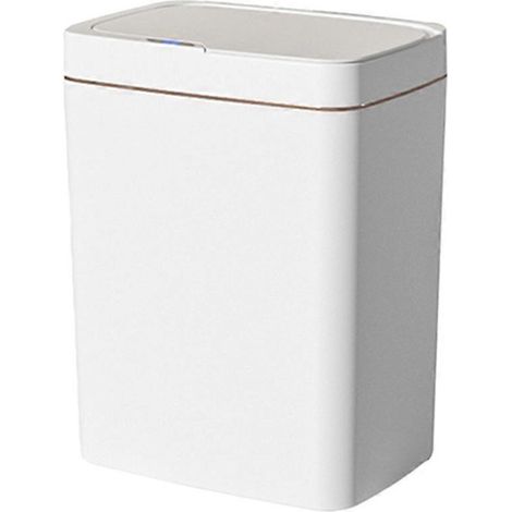 Poubelle de 15 litres avec détecteur de mouvement, bac à déchets automatique, étanche, silencieuse, rechargeable, pour la cuisine et la salle de bain - JBMEDIA (1/4)