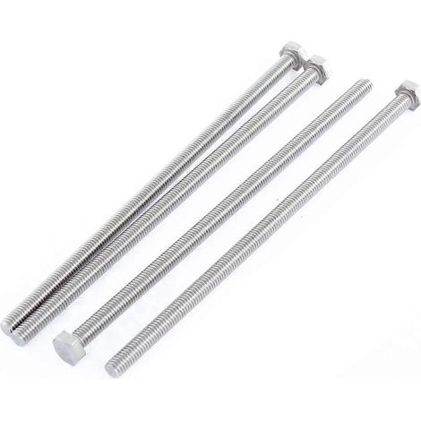 Vis à tête hexagonale entièrement filetée en acier inoxydable M6 x 150 mm, lot de 4 (1/5)