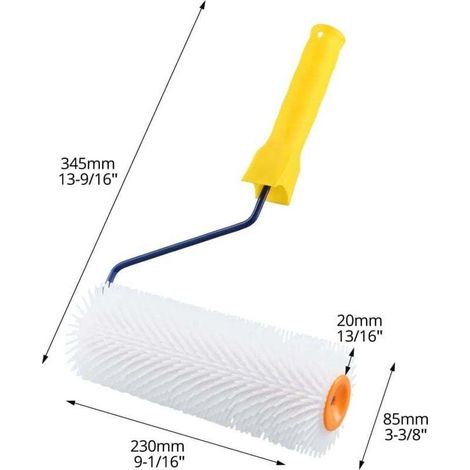 Rouleau Débulleur 23 cm Dents 20 mm Outil d'Aération pour Sol Autoadhésif Pose de Revêtement