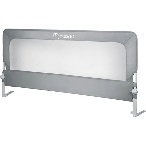 Barrière de lit avec verrou, 200 cm, Nukido NK-228, grise (1/4)