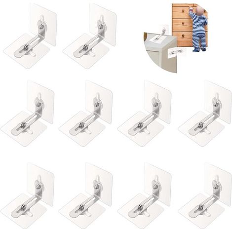 Ensemble de 10 chevilles adhésives anti-basculement pour meubles (1/5)
