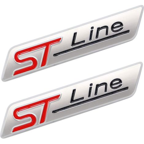 autocollant metallique st line embleme de voiture autocollant chrome