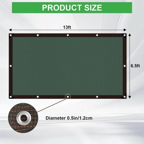 Filet d'ombrage à 96% pour Serre, Filet d'ombrage pour Plantes d'extérieur, pour Patio, Tissu d'ombrage, Filet d'ombrage Vert pour Jardin Filet Brise Vent Agricole, Taille : 2 x 4 m (1/4)