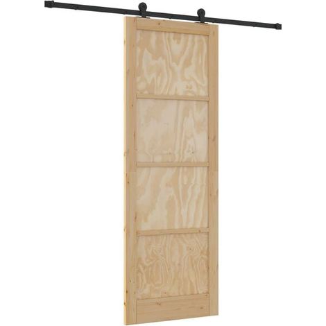 Porte coulissante ORKDAL en pin massif naturel, 83 x 232 cm (1/5)