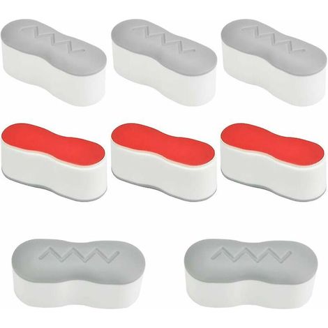 Ensemble de 8 protections adhésives universelles pour abattant de toilettes, pour la maison, l'hôtel et le restaurant. (1/4)