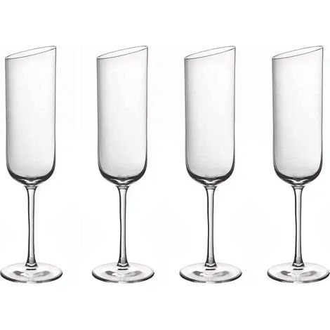 Villeroy & Boch Newmoon Bicchieri da Champagne Contemporanee e Eleganti, Cristallo, Lavabili in Lavastoviglie, Glass, Trasparente (1/5)