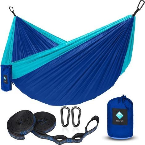 Hamac Ultra léger de Camping,La capacité de Charge est jusqu'à 300 kg de Ultra léger Respirante Hamac de Camping,avec Un Sac de Transport pour Voyage Extérieur,300 x 200cm (1/5)