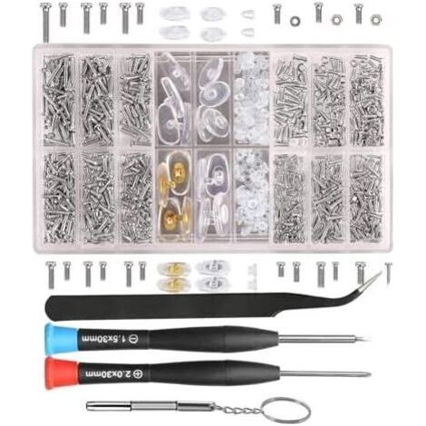 Kit d'outils de réparation lunettes,kit lunettes,Kit tournevis pour lunettes en acier inoxydable Outil fabriqué avec précision soleil, - (1/5)