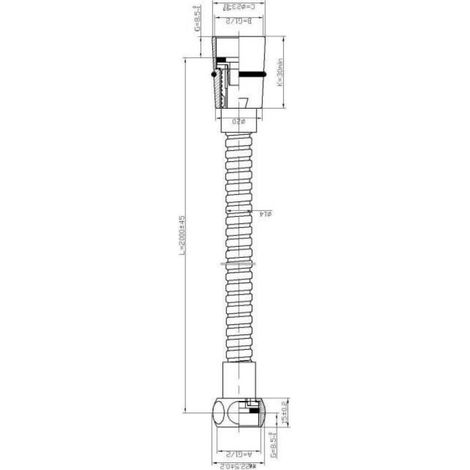 Flexible De Douche - Inox Chromé Double Agrafage - 2,00 M - Certifié NF - 1 Pièce (1/2)
