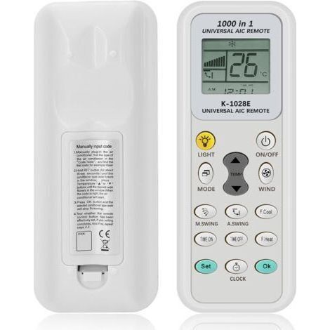 Télécommande Universelle Climatiseur, Compatible avec Gree, Beauty, Xiaomi, Haier, Toshiba, Panasonic et d'autres Marques de Climatiseurs (1/5)