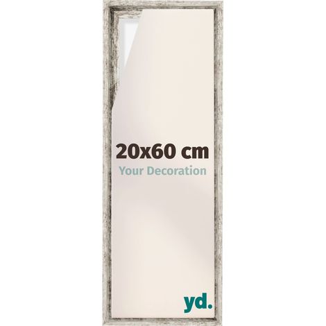 Your Decoration - Cadre flottant - Blanc Vintage - Cadre en caisse américaine pour toile sur chassis - MDF - Lyon (1/5)