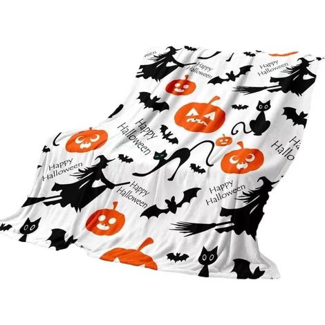 Couverture d'Halloween 75 cm x 100 cm, idéale pour les lits de fête - 54