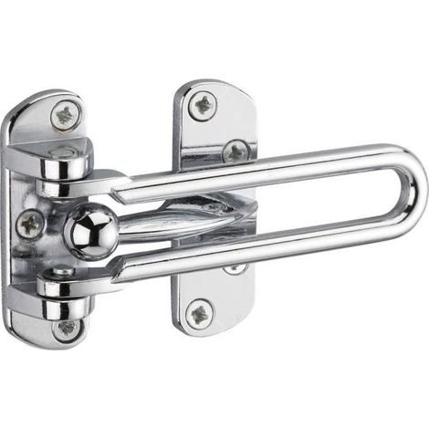 Entrebailleur pour porte d'entrée - THIRARD - 105mm - Nickelé - Taquet d'arrêt (1/3)