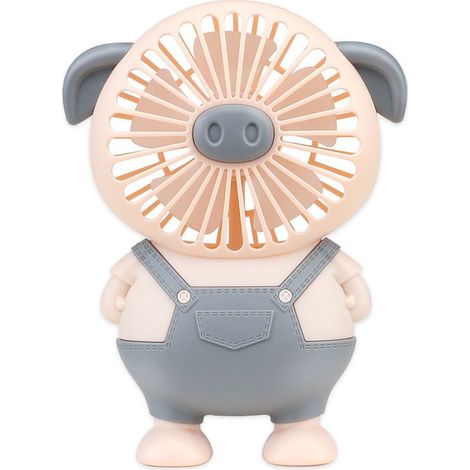 Tragbarer USB-Ventilator – Leiser Tischventilator mit integrierter Beleuchtung – Für Studentenzimmer oder Büro – 1 Stück (1/5)