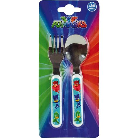 Pyjamasques Ensemble Couverts Inox (Fourchette, Cuillere)