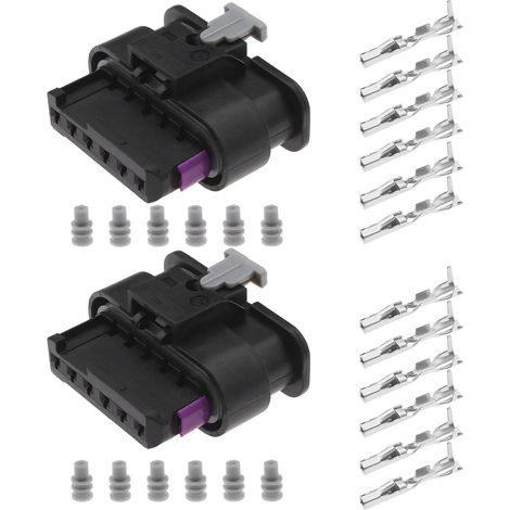 2pcs Connecteur de Feu Arrière de Voiture à 6 Broches 61132359993 Compatible avec Série 1 2 3 4 F20 F21 F22 F23 F28 M2 F30 F31 F32 F33 F36 Connecteur Électrique à 6 Broches (1/5)