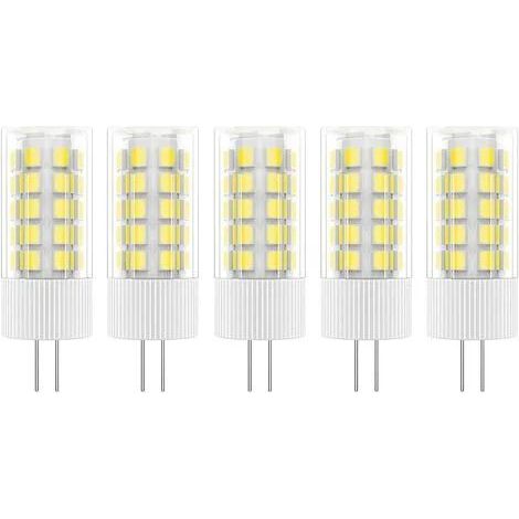 Ampoule Led G4 - 5 W - 51 LED SMD 2835 - Blanc Froid 6000 K - Équivalent 50 W Halogène - AC/DC 12 V - Lot de 5