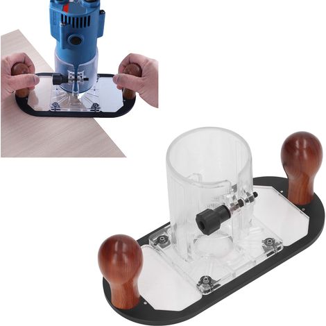 Machine à rogner à base inversée modifiée, couvercle transparent, petite fraiseuse pour le travail du bois, accessoires pour machine à graver, sculpture, fraisage et rainurage multifonctionnels (1/5)