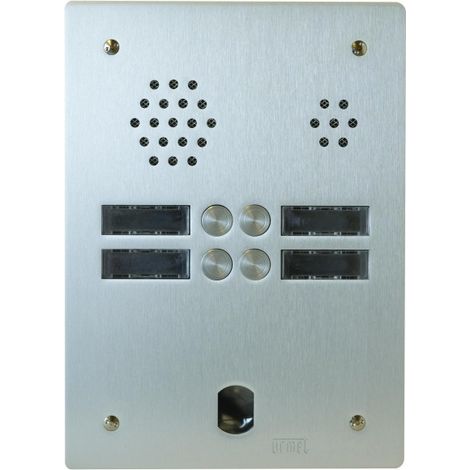 Plaque audio alu 2r 4bp 2VOICE complete URMET A83/204M
